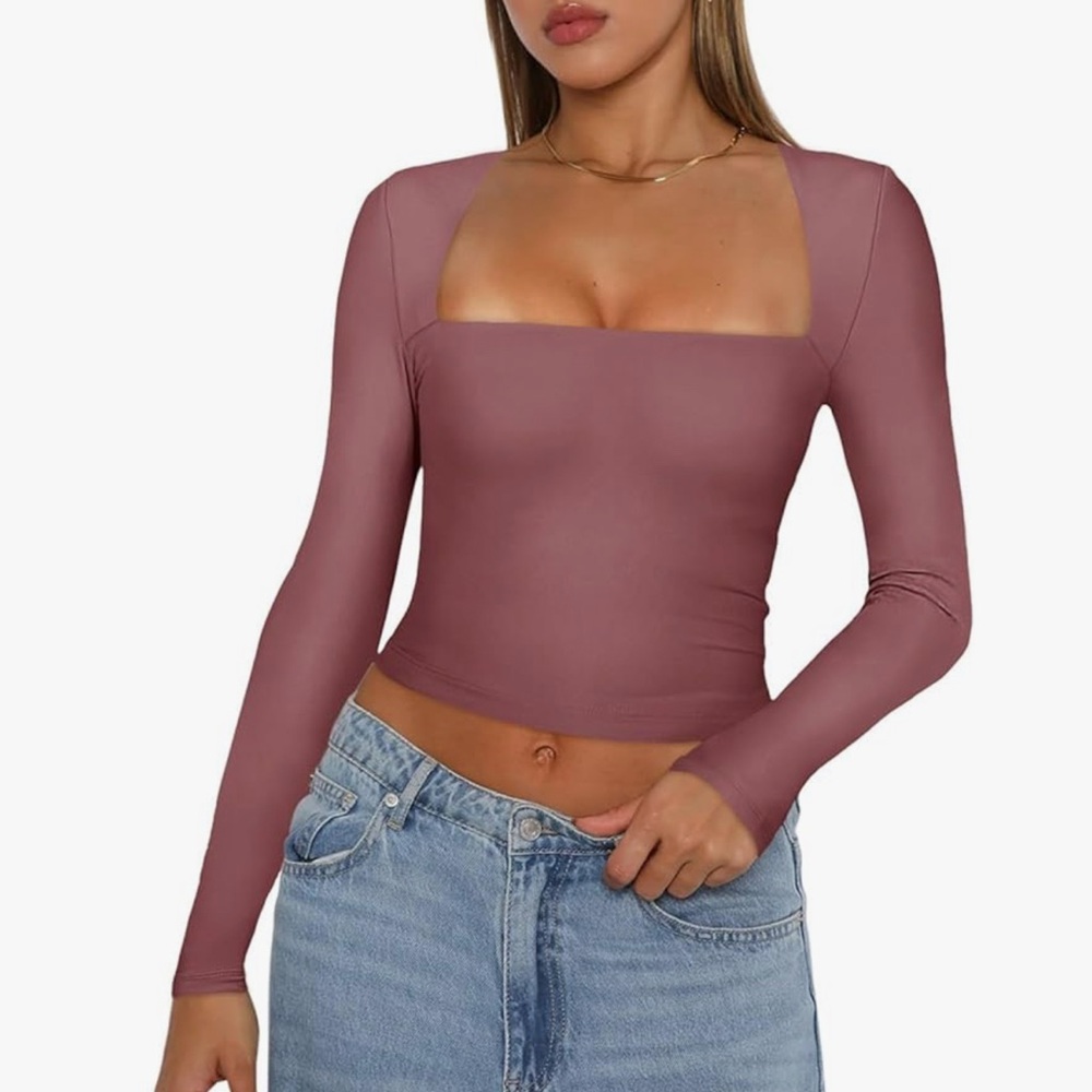Women's Mauve Long Sleeve Top
